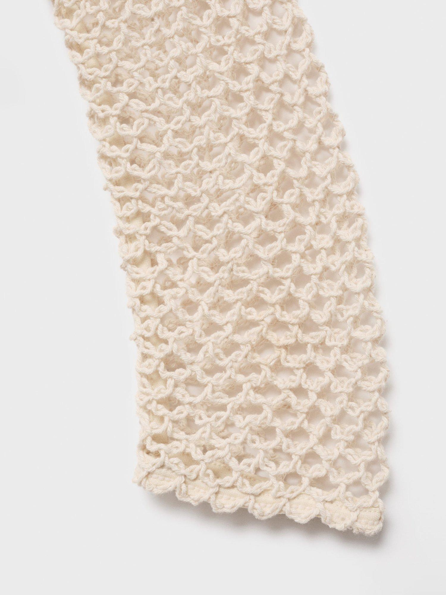 Product image 5 of 7, which shows Mango Jack Crochet Jumper, Natural White, L