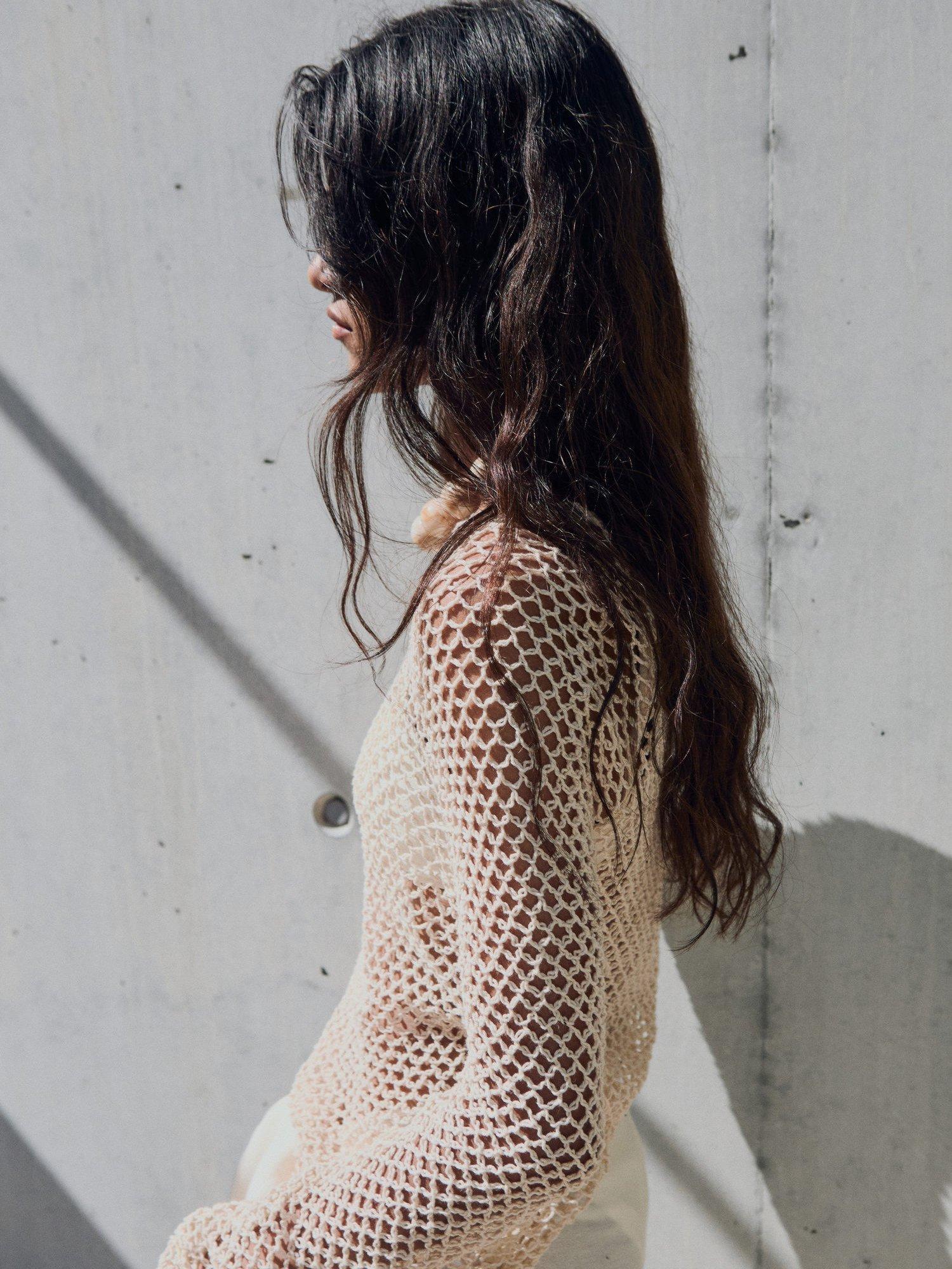 Product image 6 of 7, which shows Mango Jack Crochet Jumper, Natural White, L