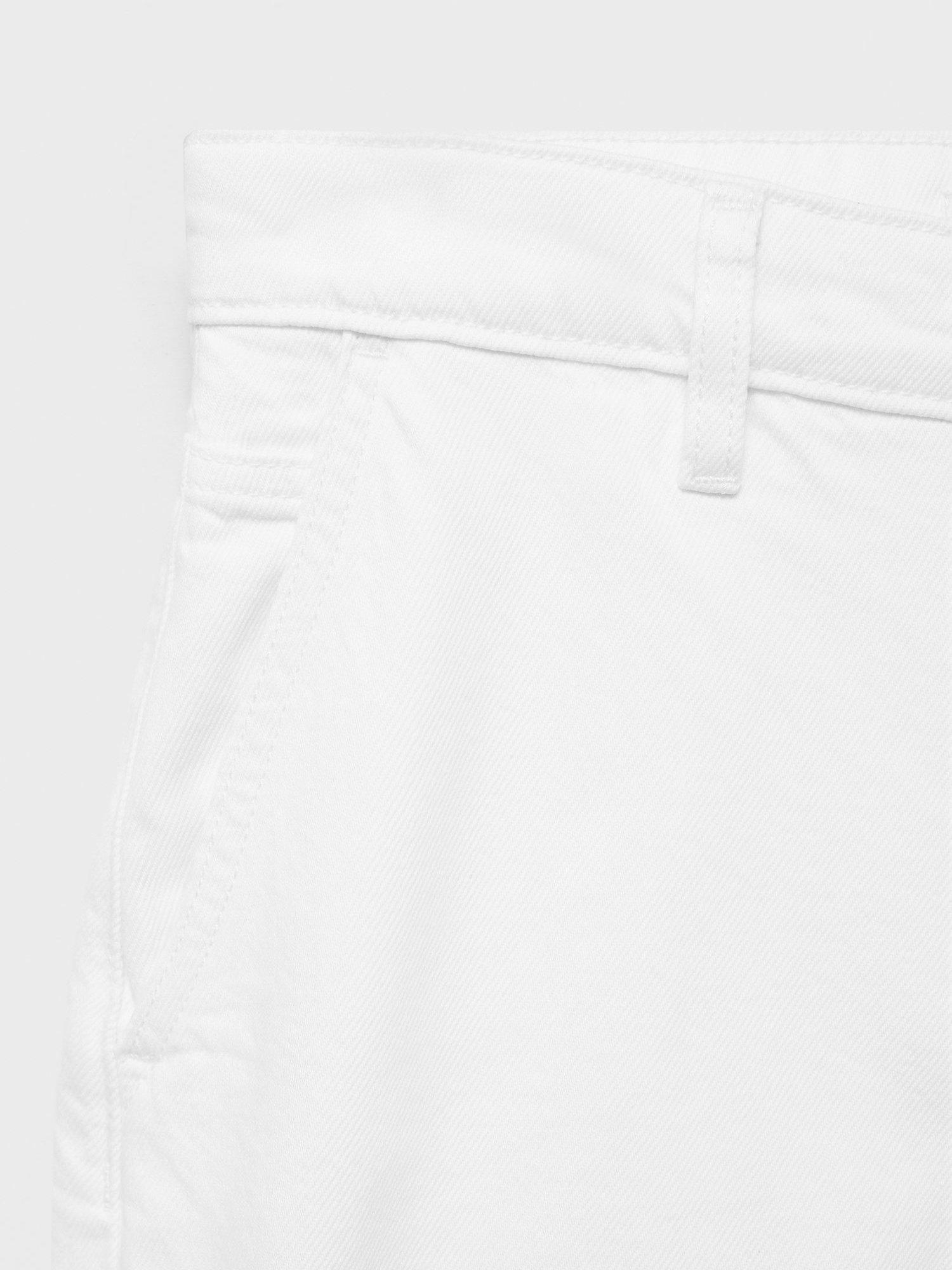 Product image 5 of 6, which shows Mango Amina Denim Bermuda Shorts, White, 4