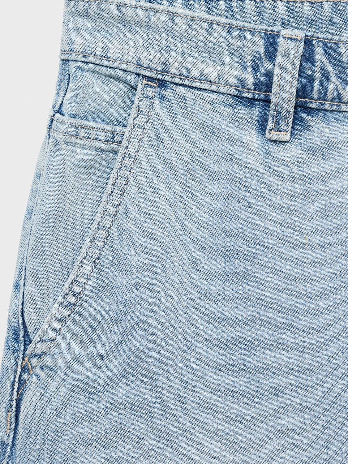 Product image 5 of 8, which shows Mango Amina Denim Bermuda Shorts, Sky Blue, 4