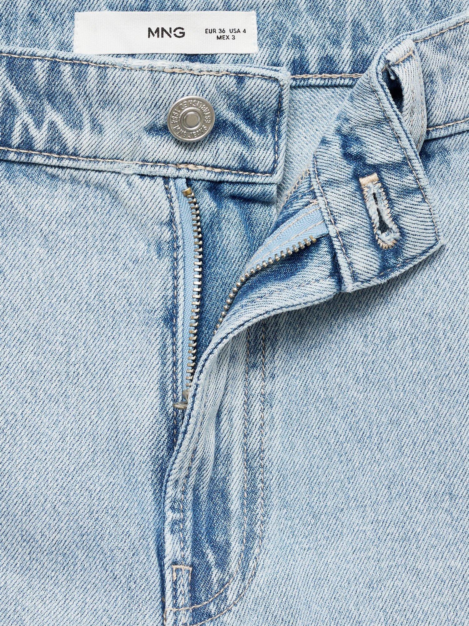 Product image 8 of 8, which shows Mango Amina Denim Bermuda Shorts, Sky Blue, 4