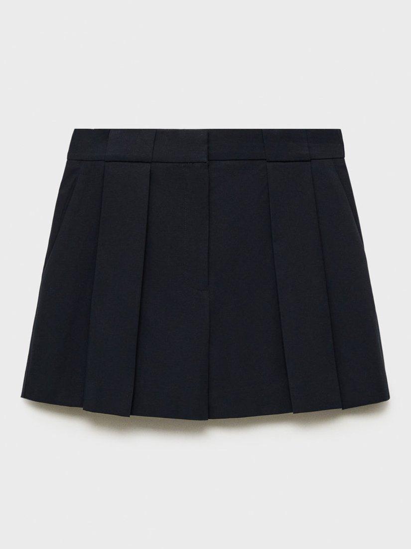Product image 3 of 8, which shows Mango Greta Pleat Tailored Shorts, Black, 16