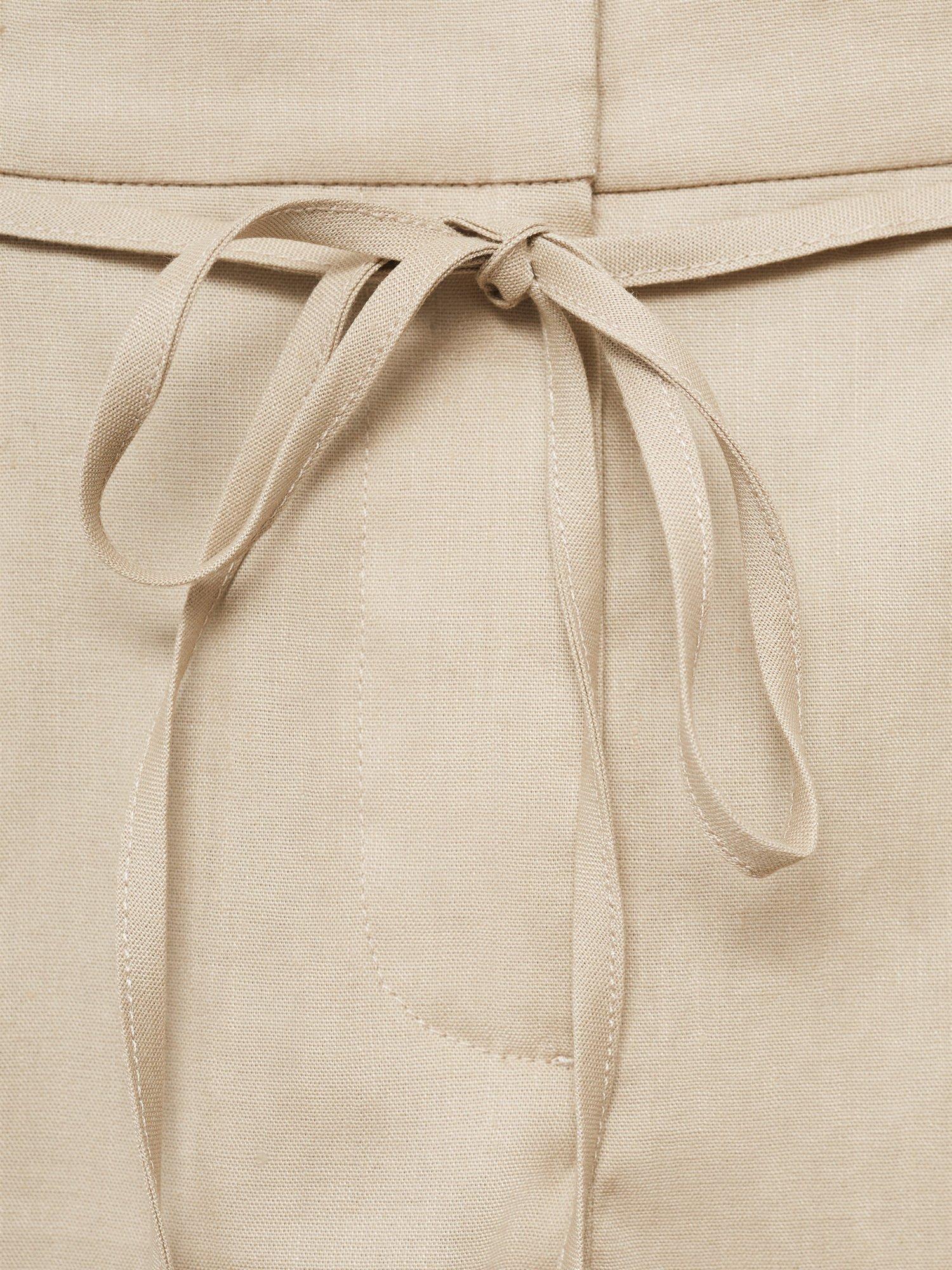 Product image 7 of 7, which shows Mango Paulo Linen Rich Shorts, Light Beige, 10