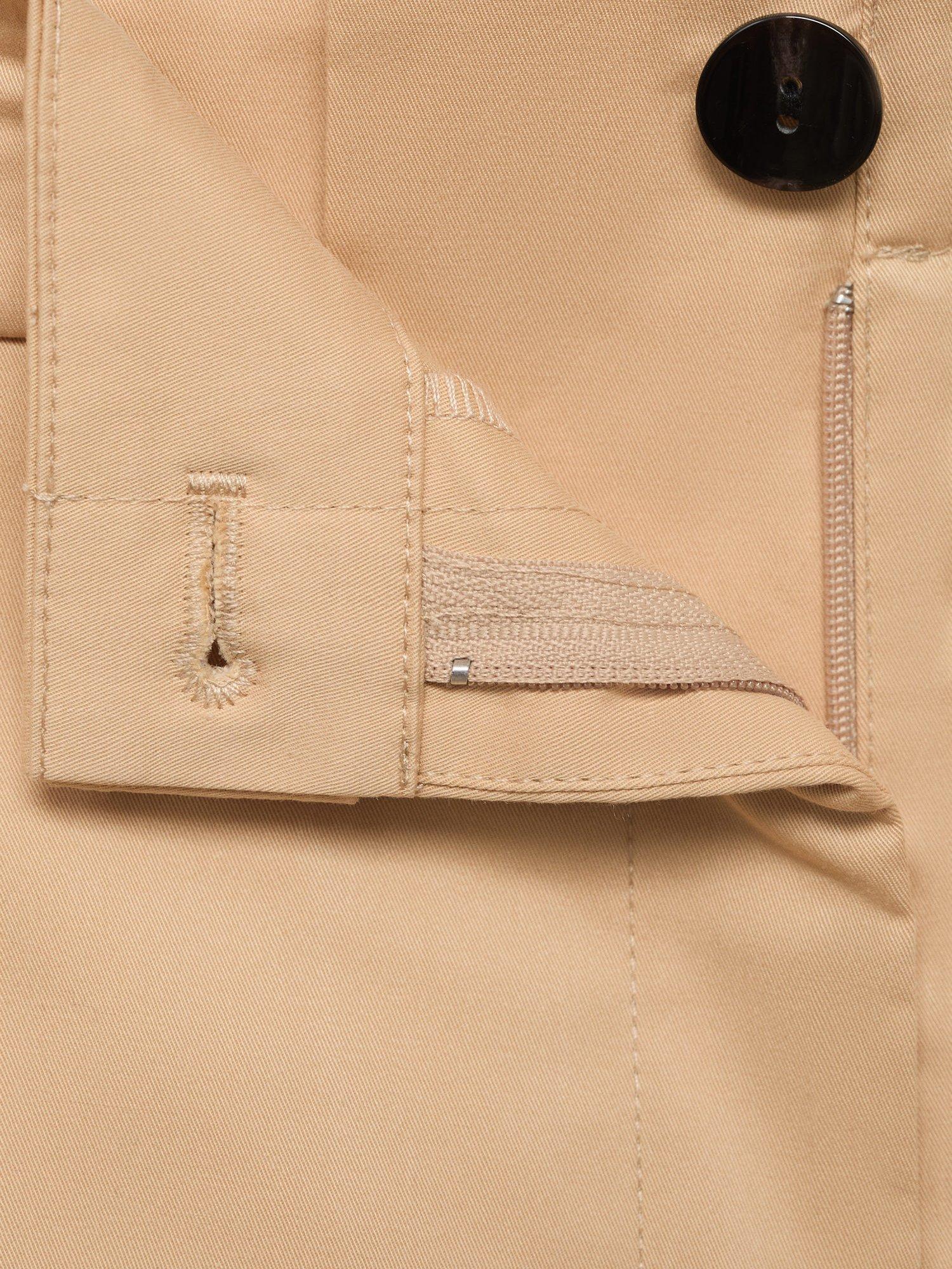 Product image 5 of 7, which shows Mango Noam Side Pleat Shorts, Medium Brown, S