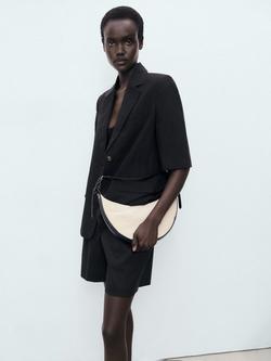 Mango Paulo Linen Rich Shorts, Black