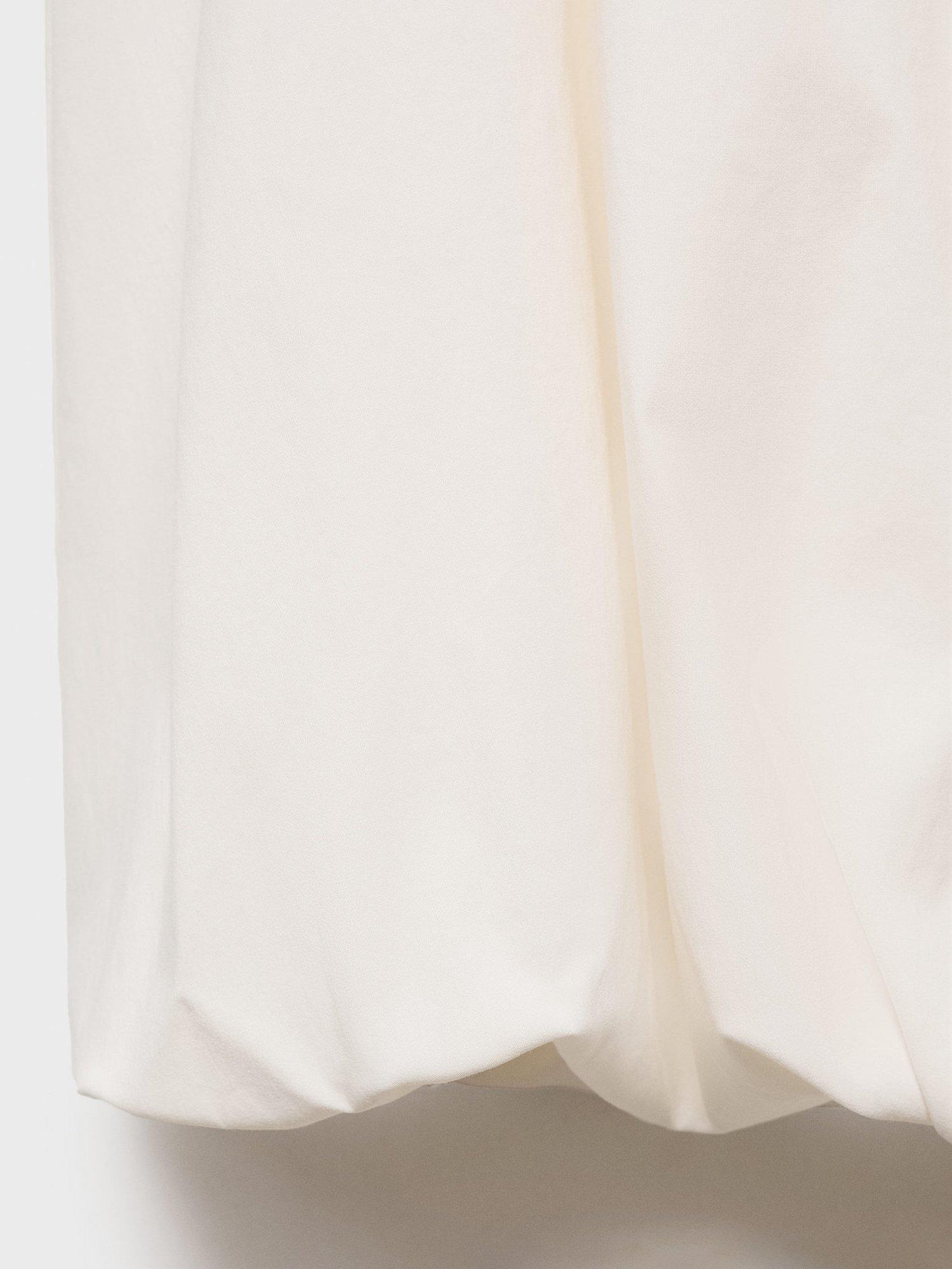Product image 8 of 8, which shows Mango Globe Long Balloon Skirt, Natural White, L