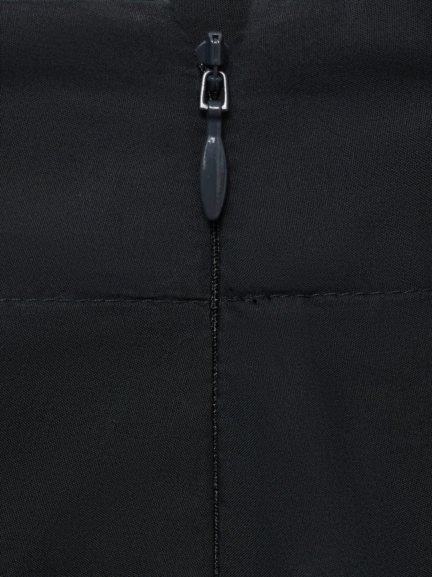 Product image 5 of 8, which shows Mango Luisa Embroidered Midi Skirt, Black, L