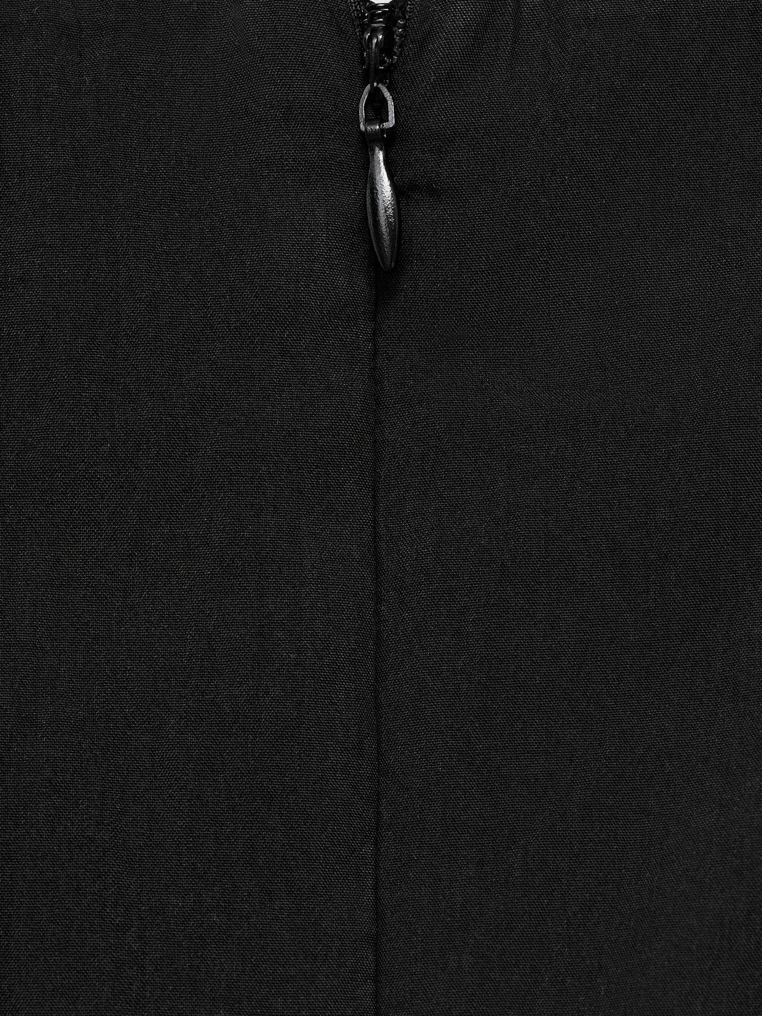 Product image 5 of 8, which shows Mango Terry Boat Neck Sleeveless Mini Dress, Black, 10