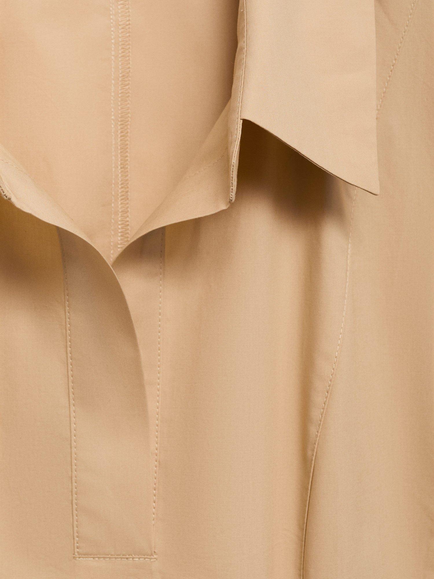 Product image 8 of 8, which shows Mango Tomy-H Cotton Mini Shirt Dress, Medium Brown, 10