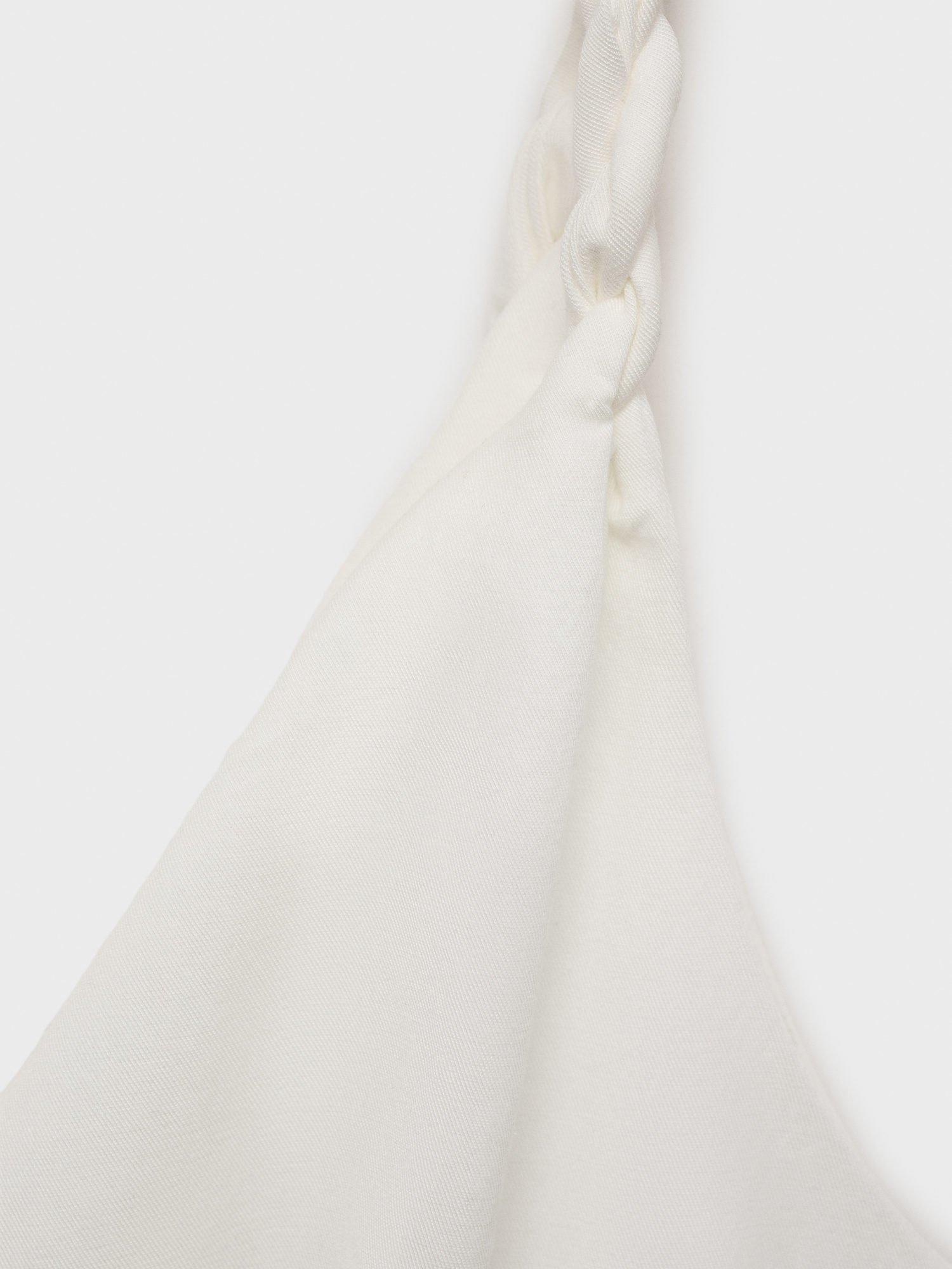 Product image 5 of 8, which shows Mango Trenza V-Neck Strappy Dress, White, 10