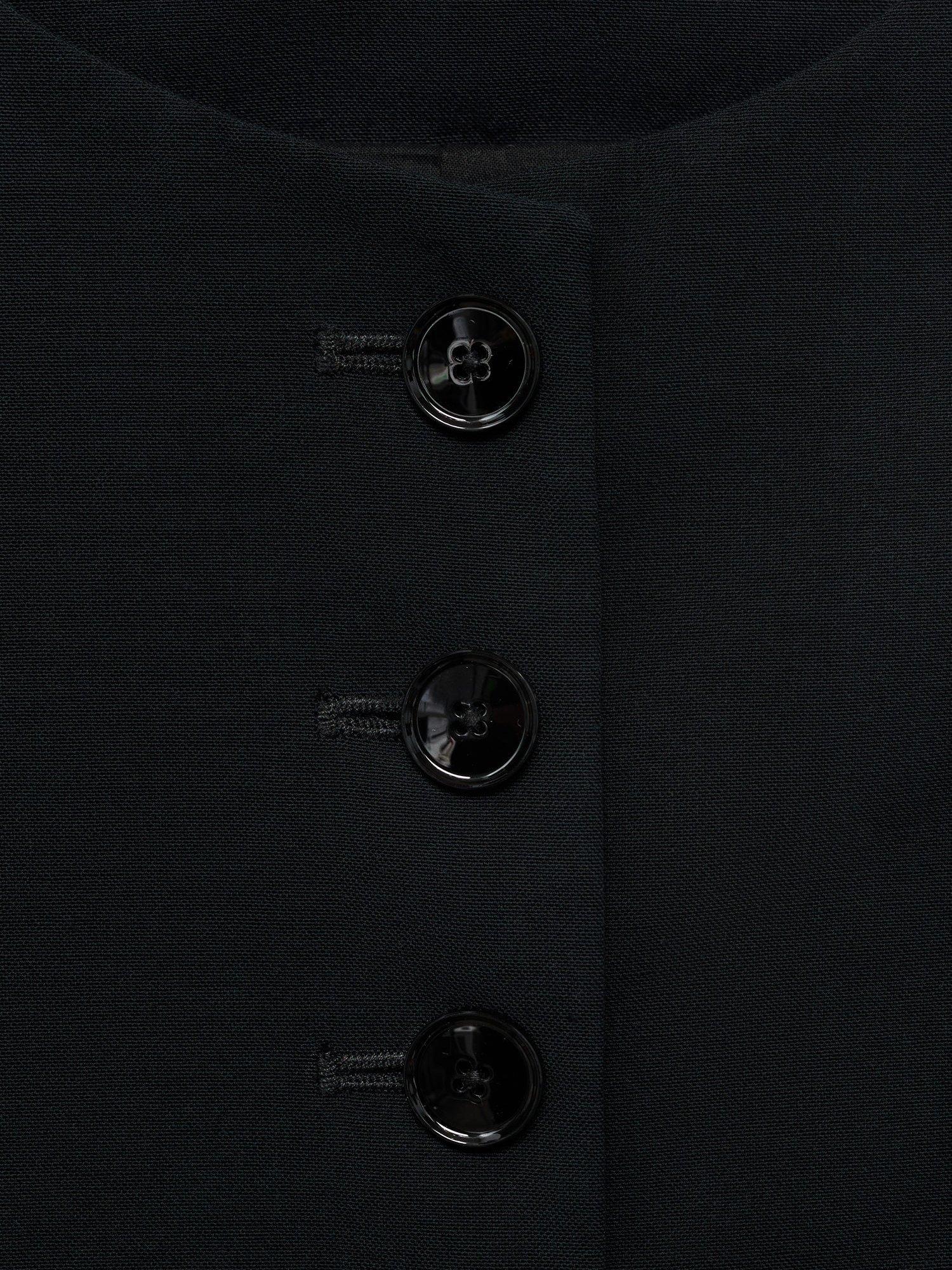 Product image 7 of 7, which shows Mango Greta Tailored Waistcoat, Black, XXS