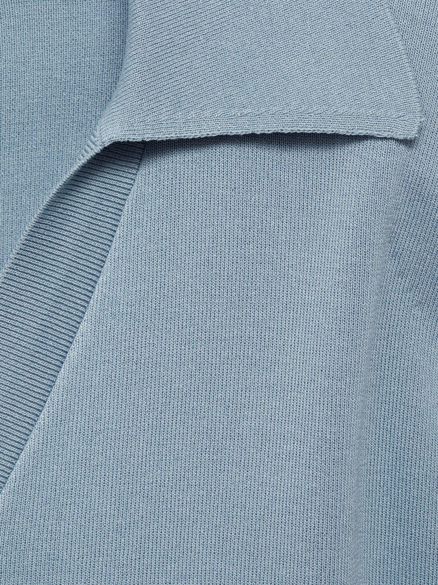 Product image 8 of 8, which shows Mango Susan-H Cropped Sleeveless Cardigan, Medium Blue, L