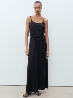 Mango Pat Sleeveless Jumpsuit, Navy