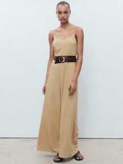 Mango Pat Sleeveless Jumpsuit - view 2, Medium Brown