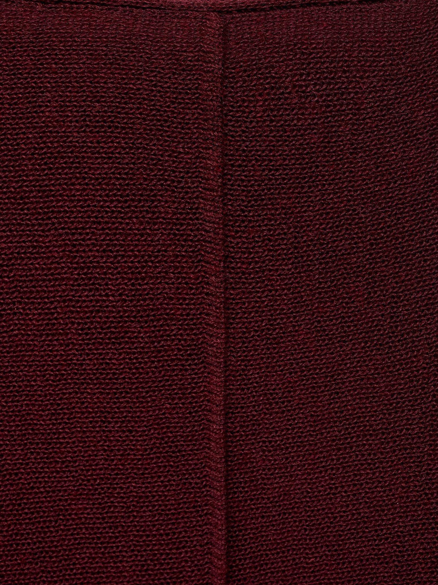 Product image 8 of 8, which shows Mango Aventura Linen Blend Oversized Fine Knit Jumper, Dark Red, S