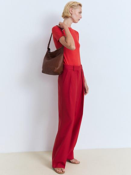 Mango Basic Jumper - view 2, Red