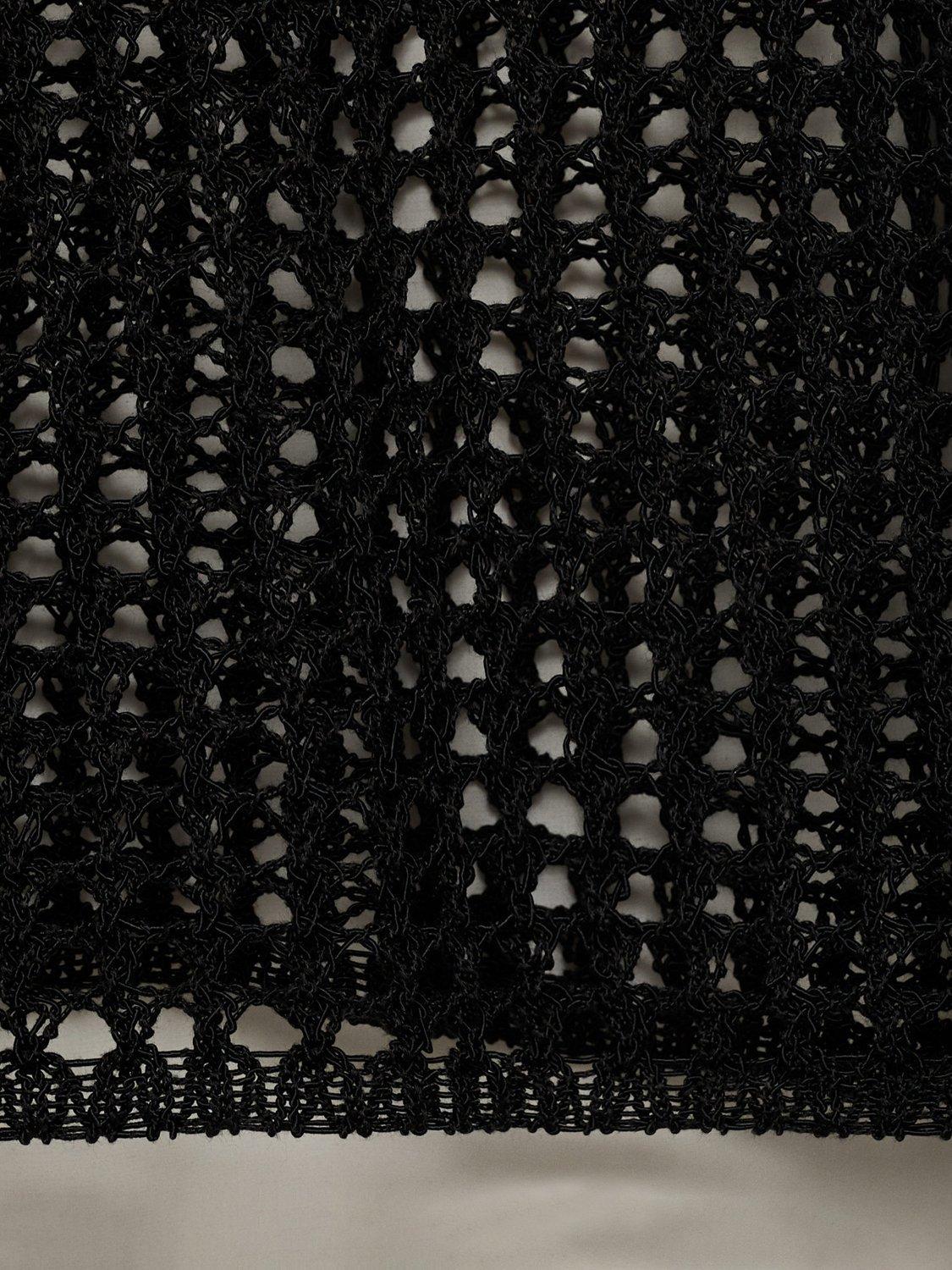 Product image 5 of 8, which shows Mango Borabora Knit Embroidered Jumper, Black, S