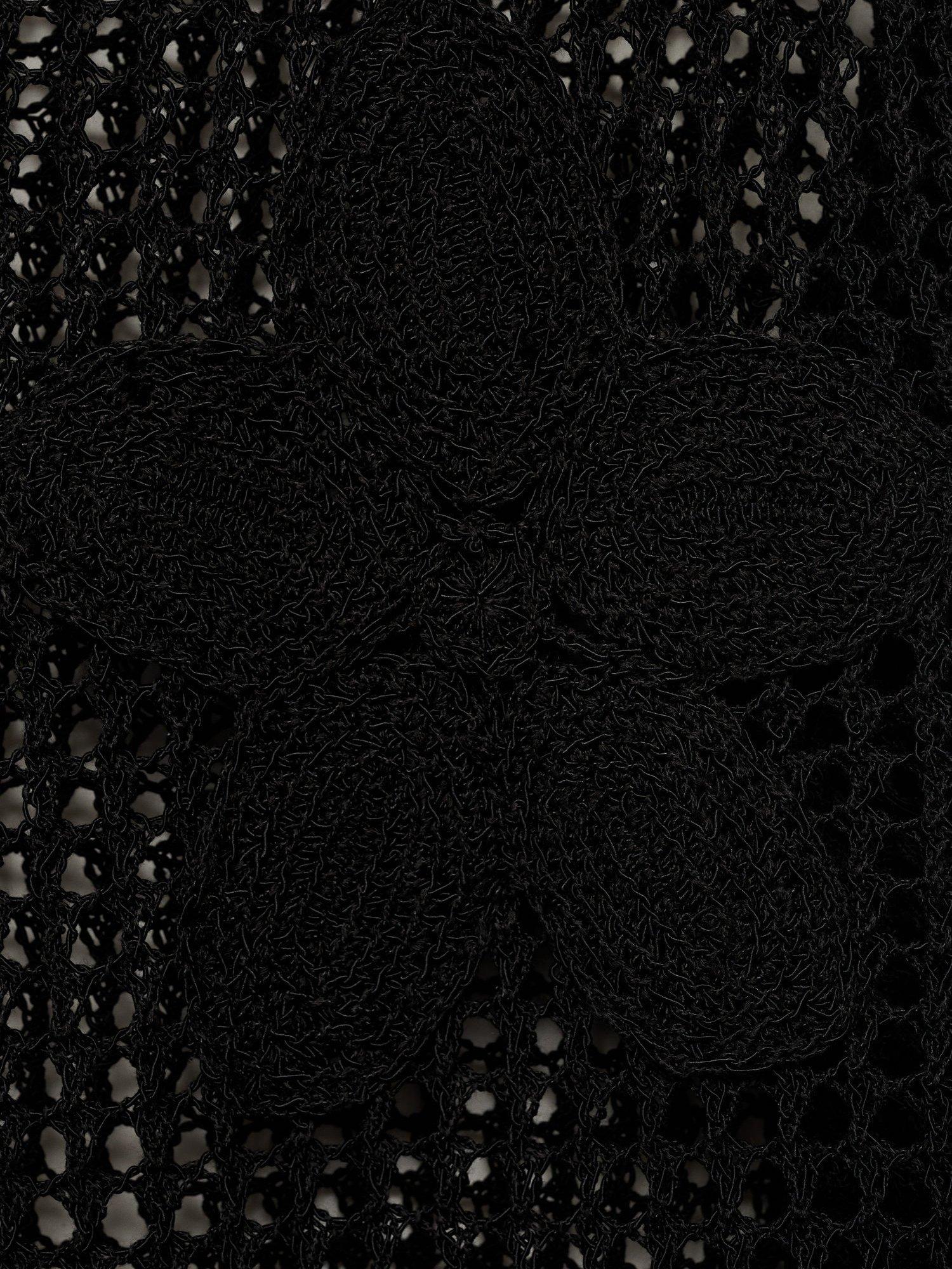 Product image 8 of 8, which shows Mango Borabora Knit Embroidered Jumper, Black, S
