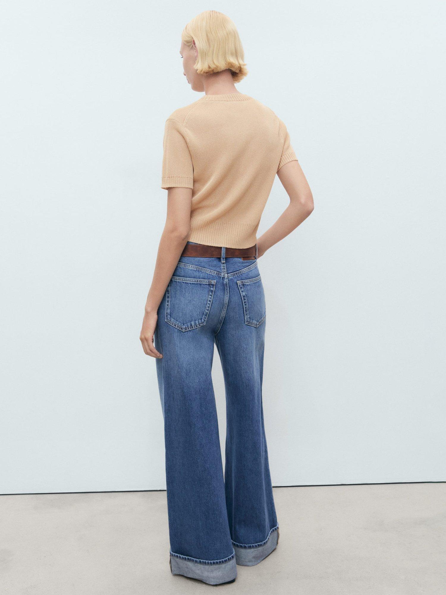 Product image 4 of 7, which shows Mango Romeo Short Sleeve Jumper, Beige, XS