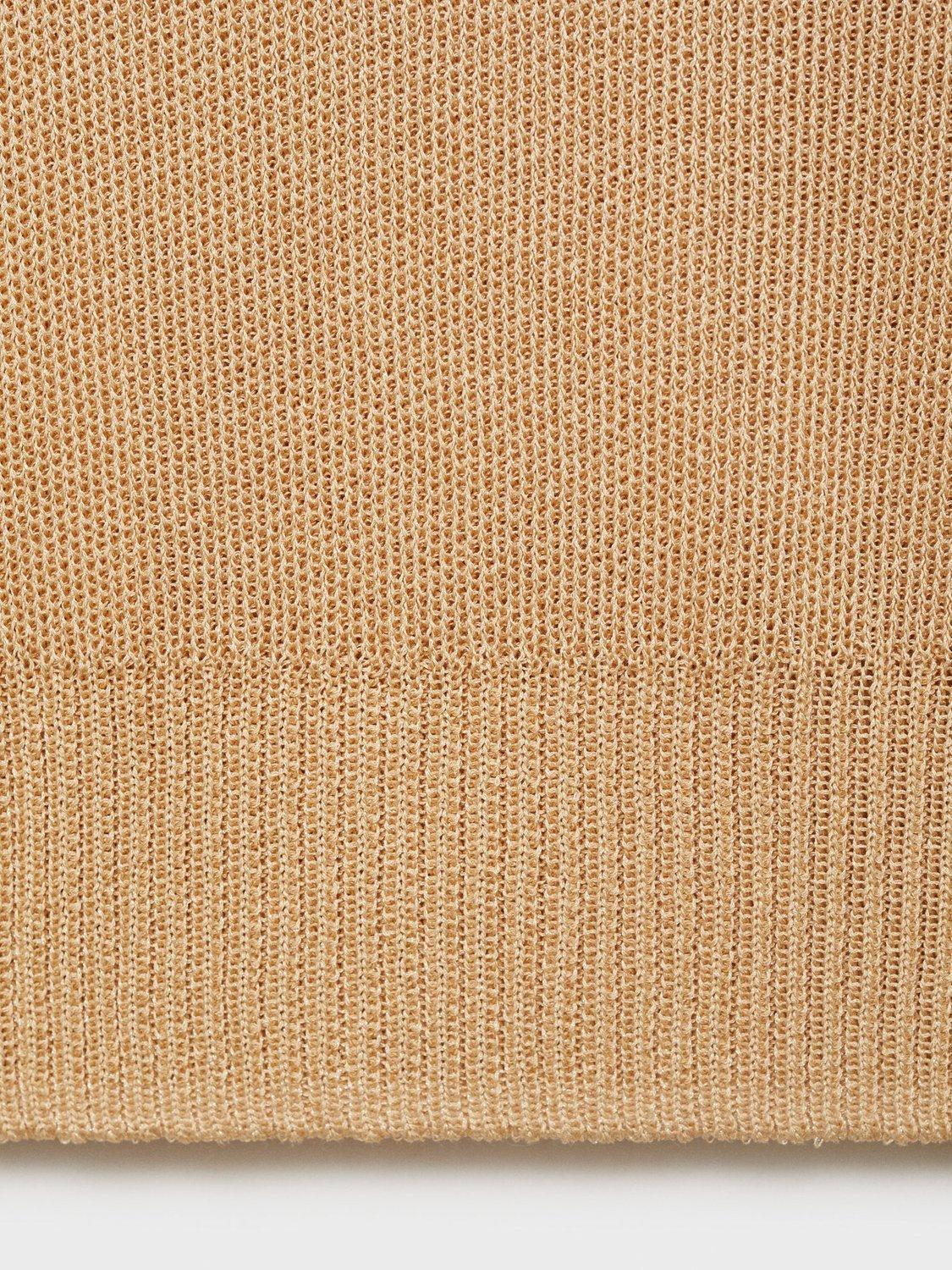 Product image 5 of 7, which shows Mango Romeo Short Sleeve Jumper, Beige, XS