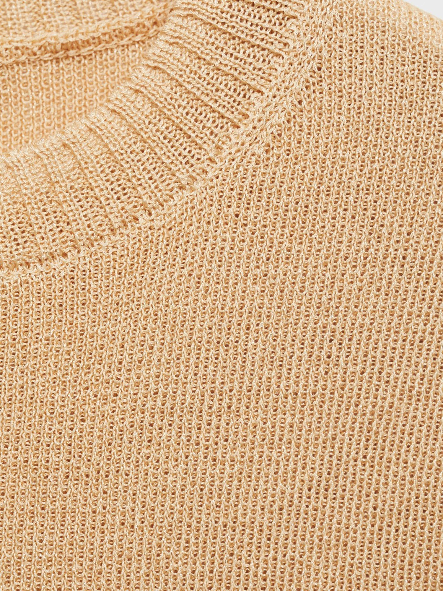 Product image 7 of 7, which shows Mango Romeo Short Sleeve Jumper, Beige, XS