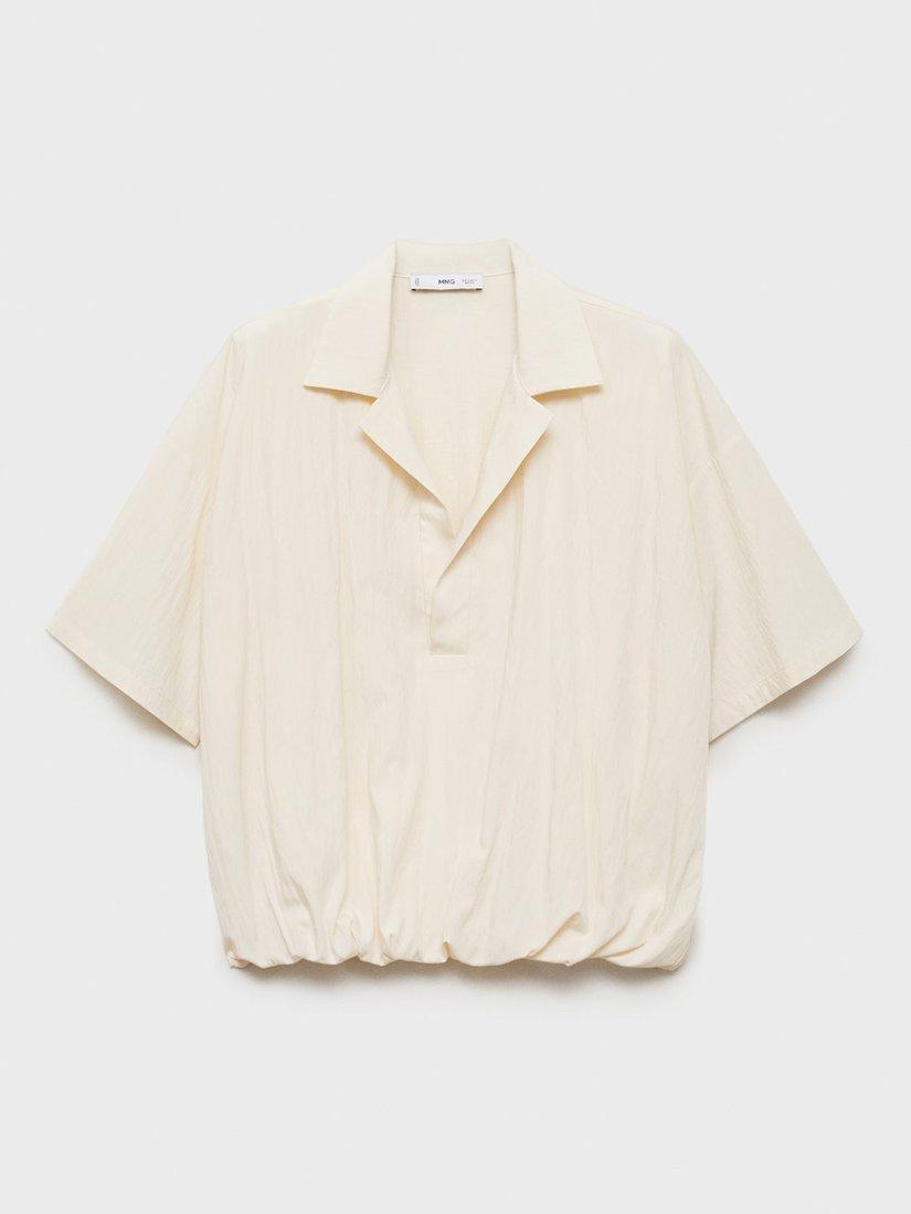 Product image 3 of 8, which shows Mango Paper-H Short Sleeve Shirt, Light Yellow, 6