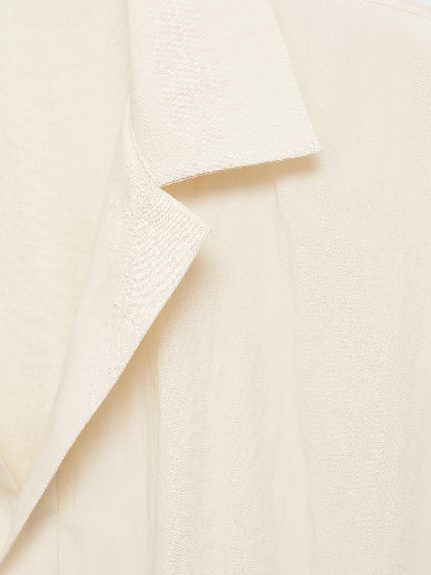 Product image 8 of 8, which shows Mango Paper-H Short Sleeve Shirt, Light Yellow, 6