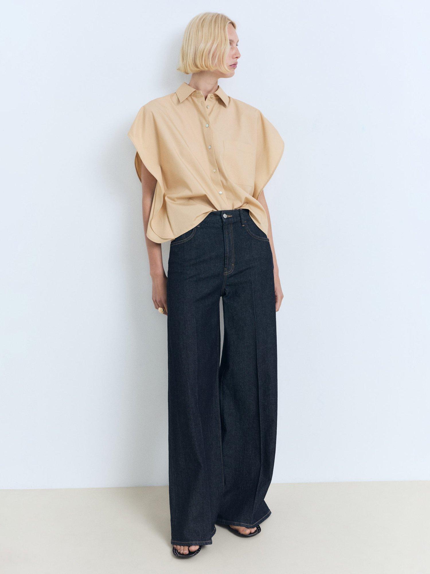 Product image 7 of 8, which shows Mango Tomy-H Cotton Blend Blouse, Medium Brown, 10