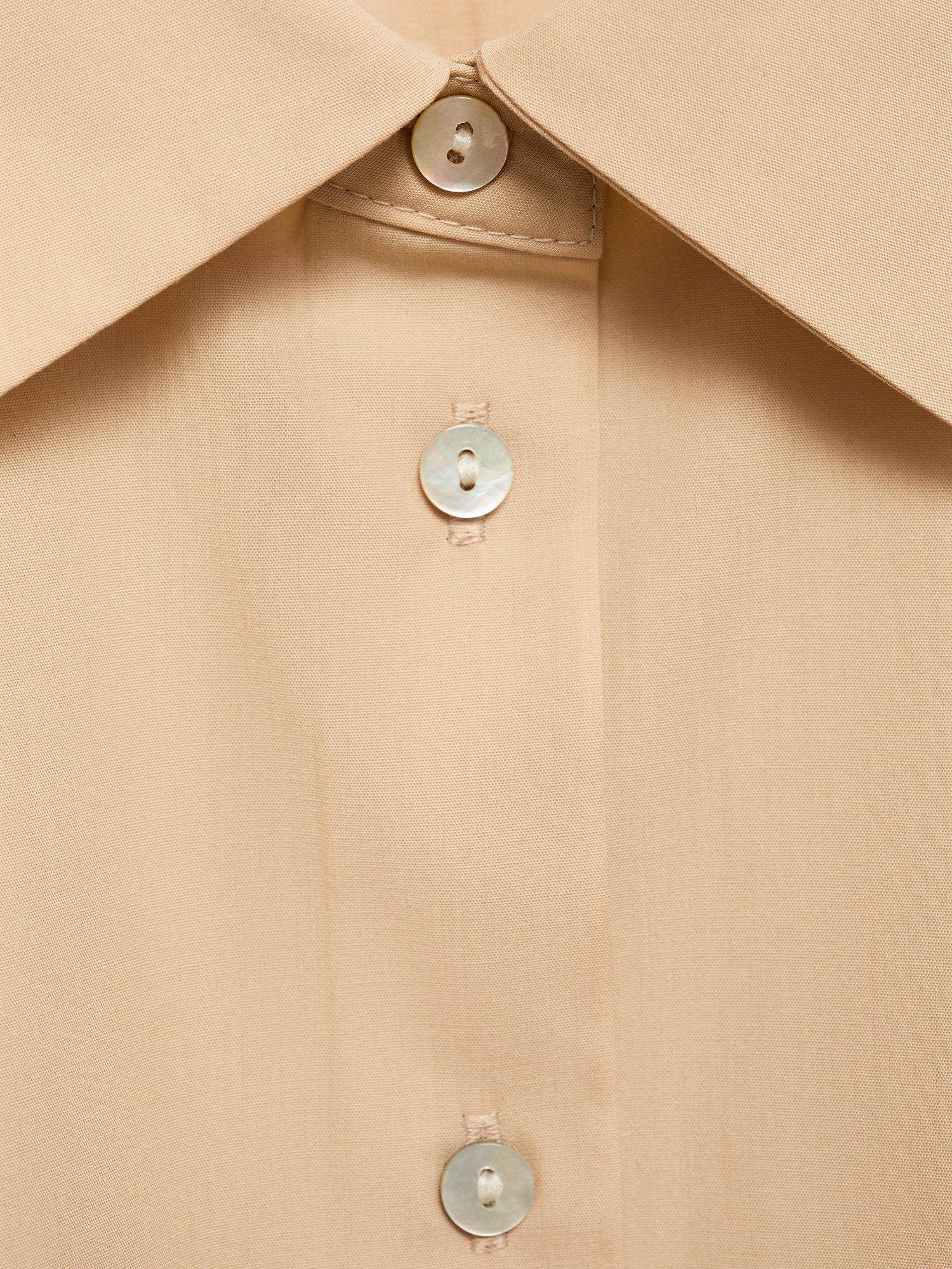 Product image 8 of 8, which shows Mango Tomy-H Cotton Blend Blouse, Medium Brown, 10