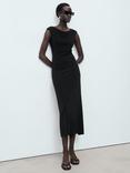 Mango Backless Midi Dress, Black