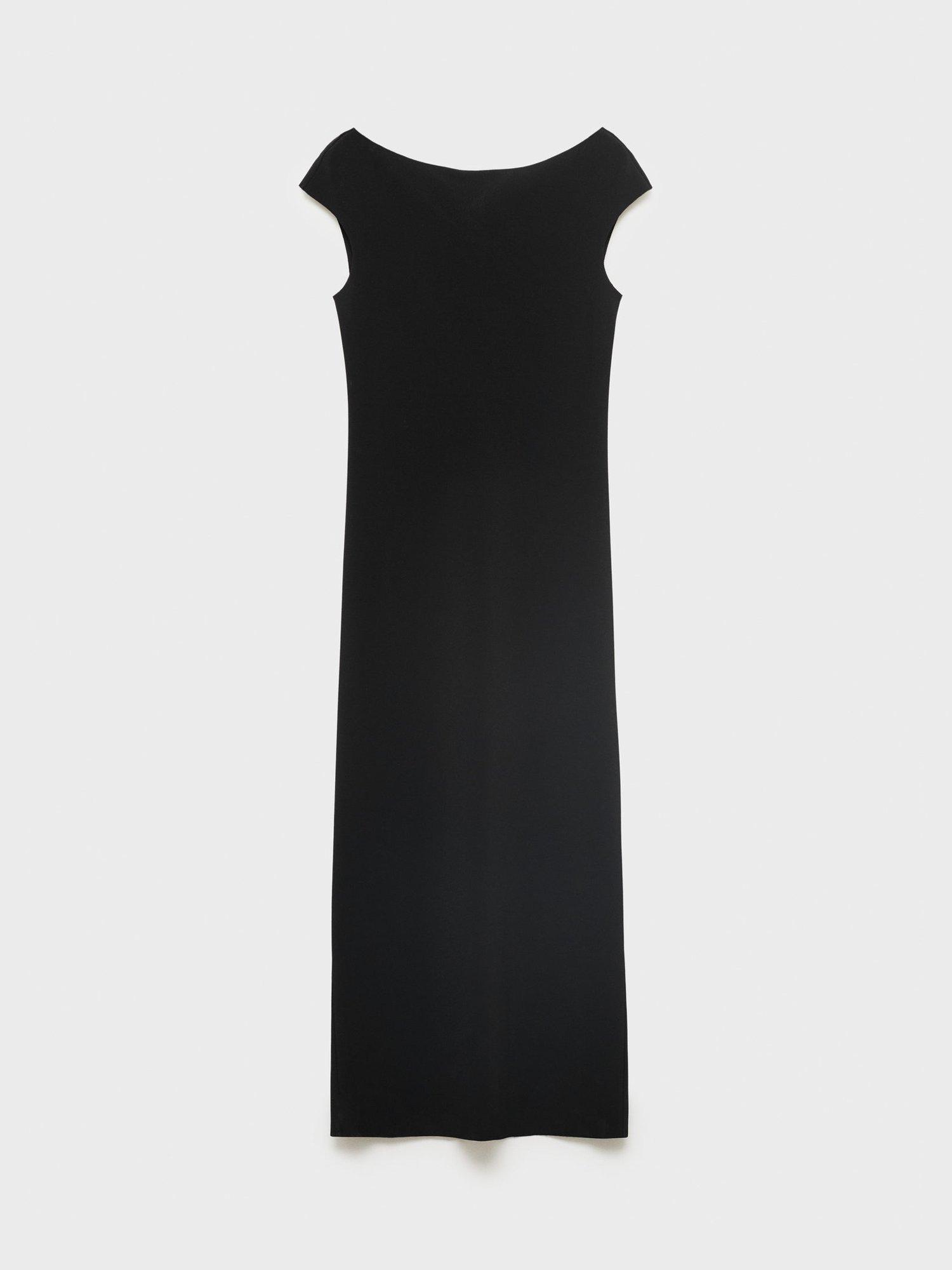 Product image 3 of 8, which shows Mango Backless Midi Dress, Black, 10