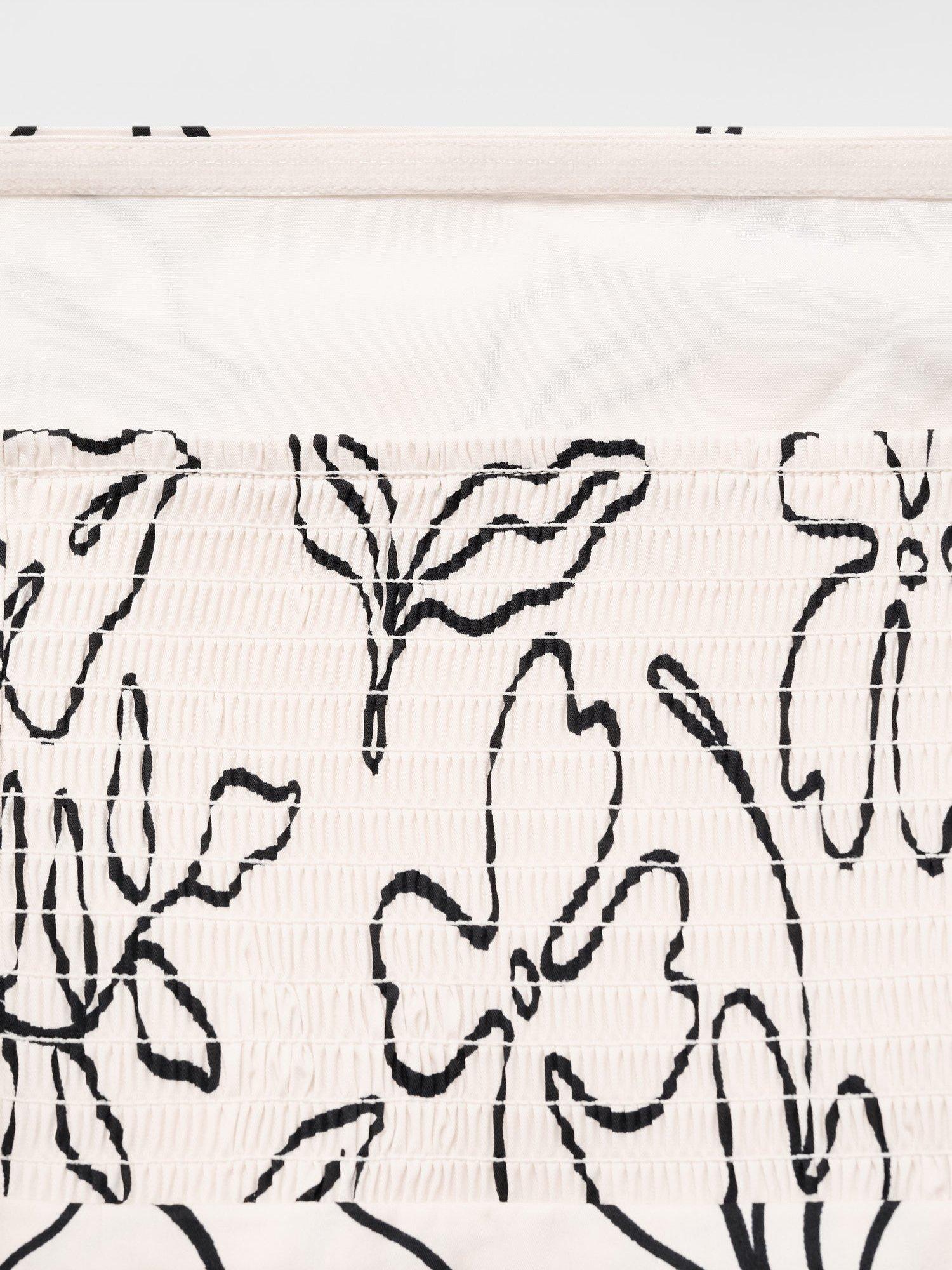 Product image 5 of 8, which shows Mango Ariel Floral Strapless Dress, Natural White, 10