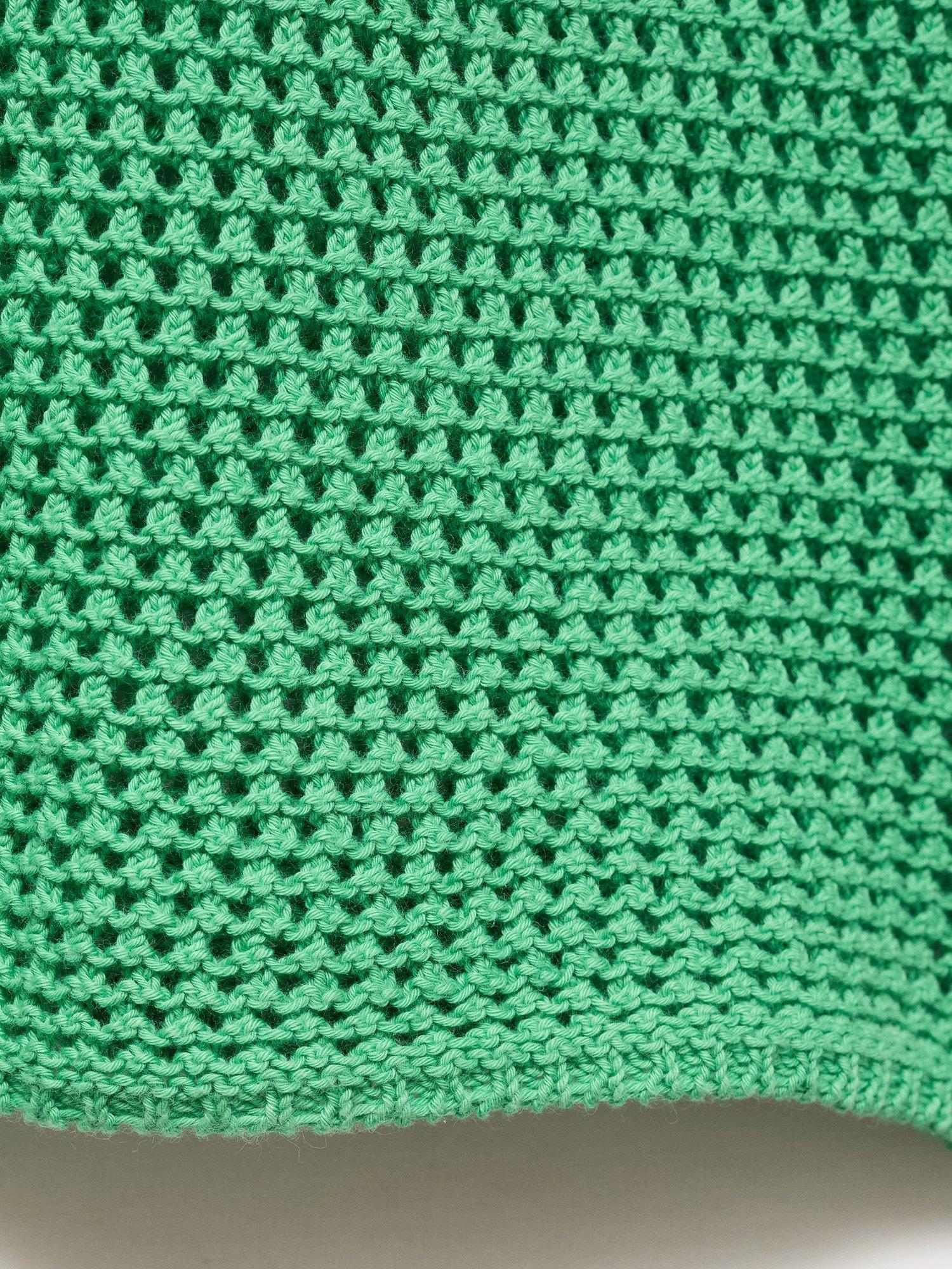 Product image 5 of 7, which shows Mango Colour Block Crochet Dress, Green, 10