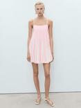 Mango Cupcake Bubble Hem Mini Dress, Pastel Pink/Multi