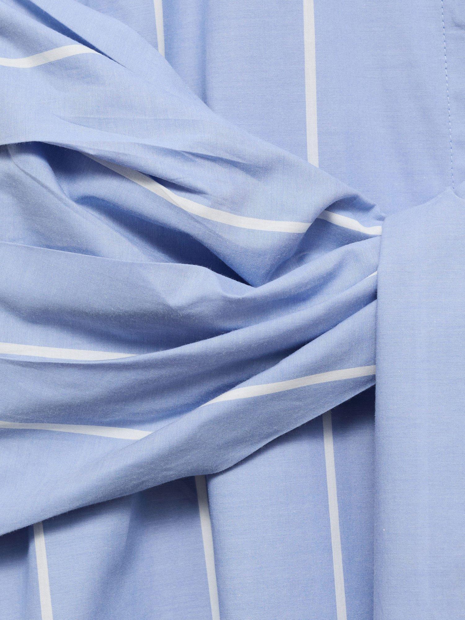 Product image 5 of 8, which shows Mango Elsa Cotton Striped Shirt Knot Dress, Medium Blue, 10
