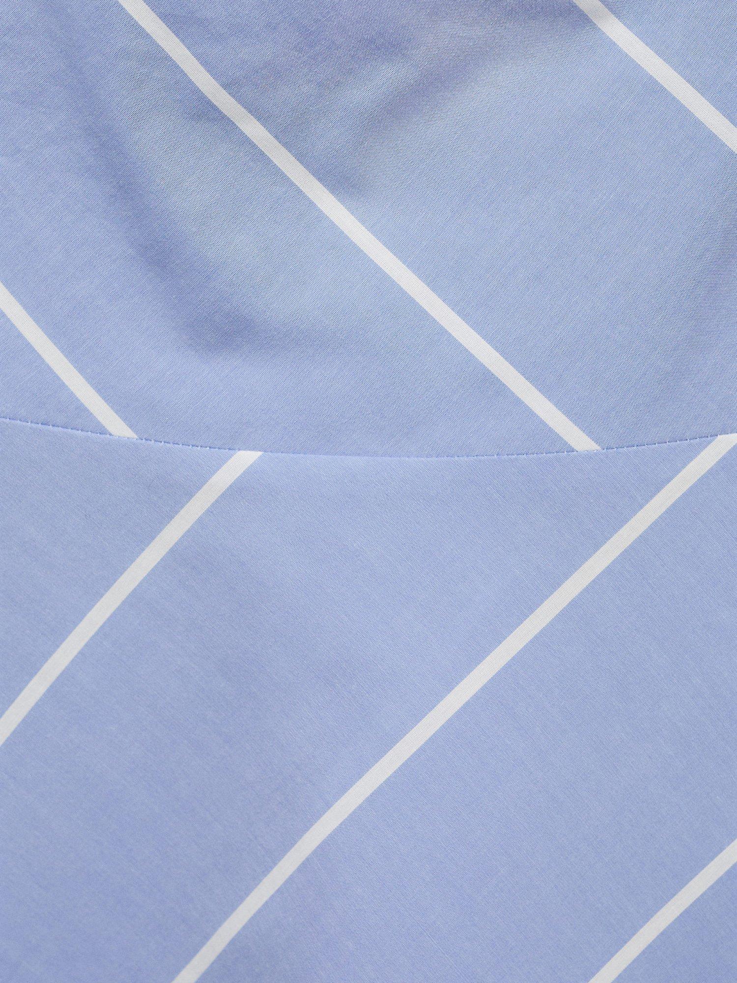 Product image 5 of 7, which shows Mango Elsa Stripe One Shoulder Dress, Medium Blue, 10