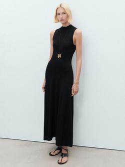 Mango Lucrecia Knit Sleeveless Dress - view 2, Black