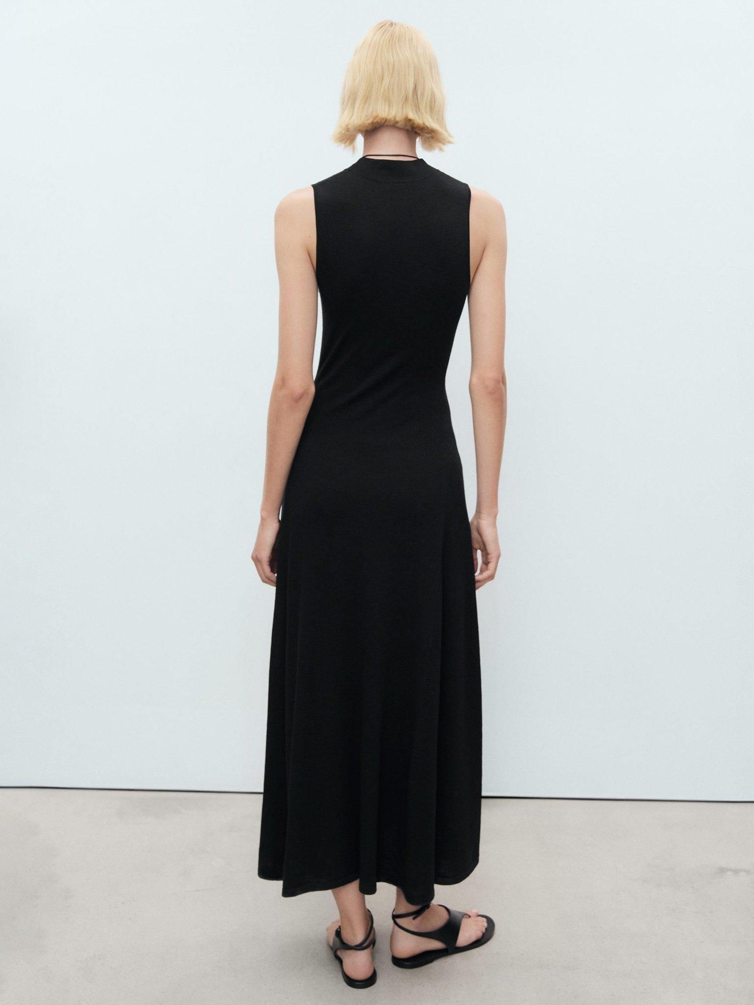 Product image 4 of 8, which shows Mango Lucrecia Knit Sleeveless Dress, Black, 10