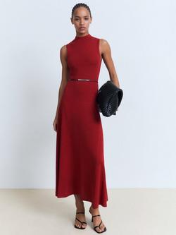 Mango Lucrecia Knit Sleeveless Dress, Red