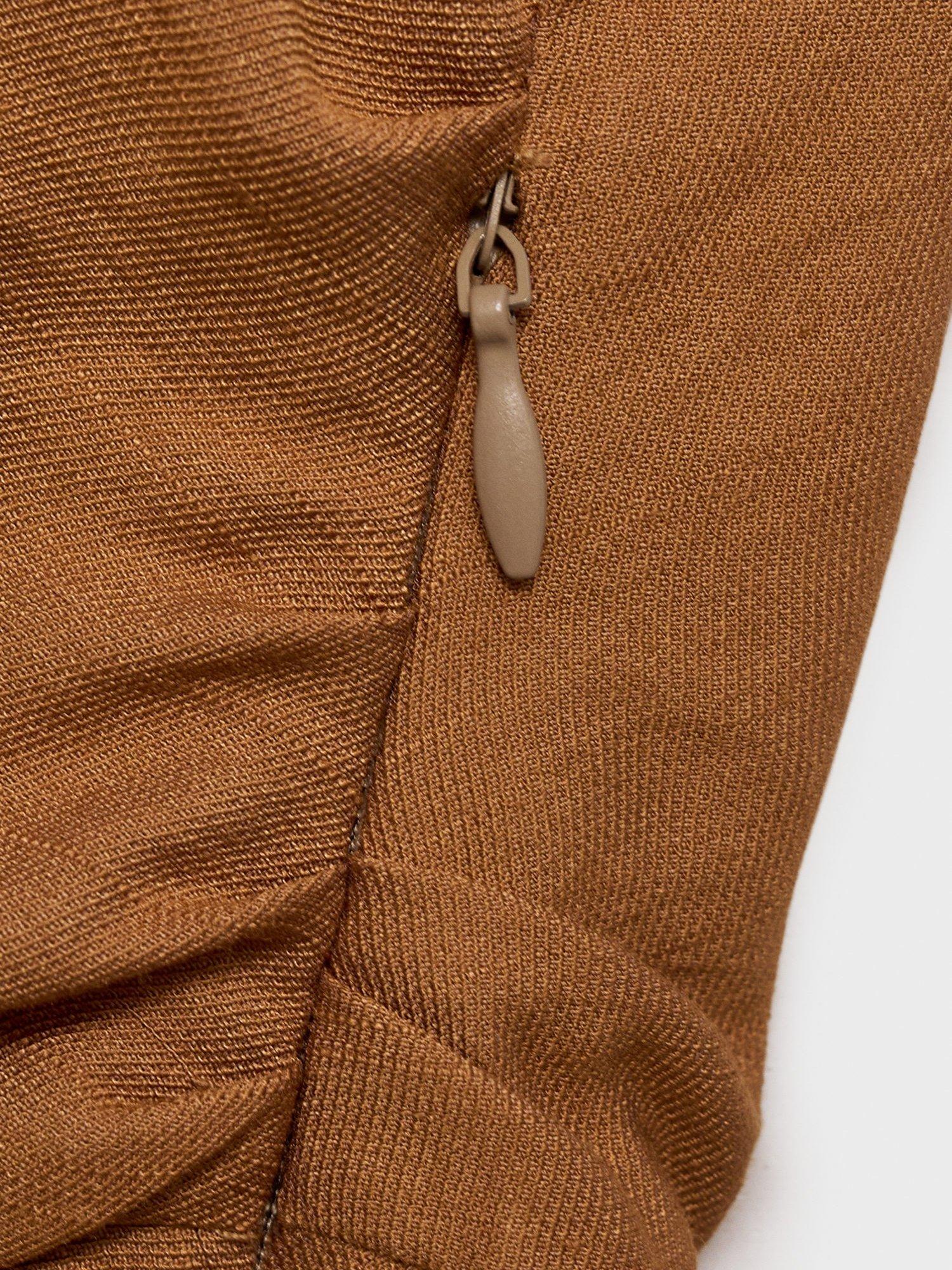 Product image 5 of 8, which shows Mango Marini Drape Mini Dress, Medium Orange, 10