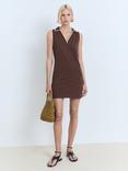 Mango Pola-H Sleeveless V-Neck Cotton Polo Mini Dress