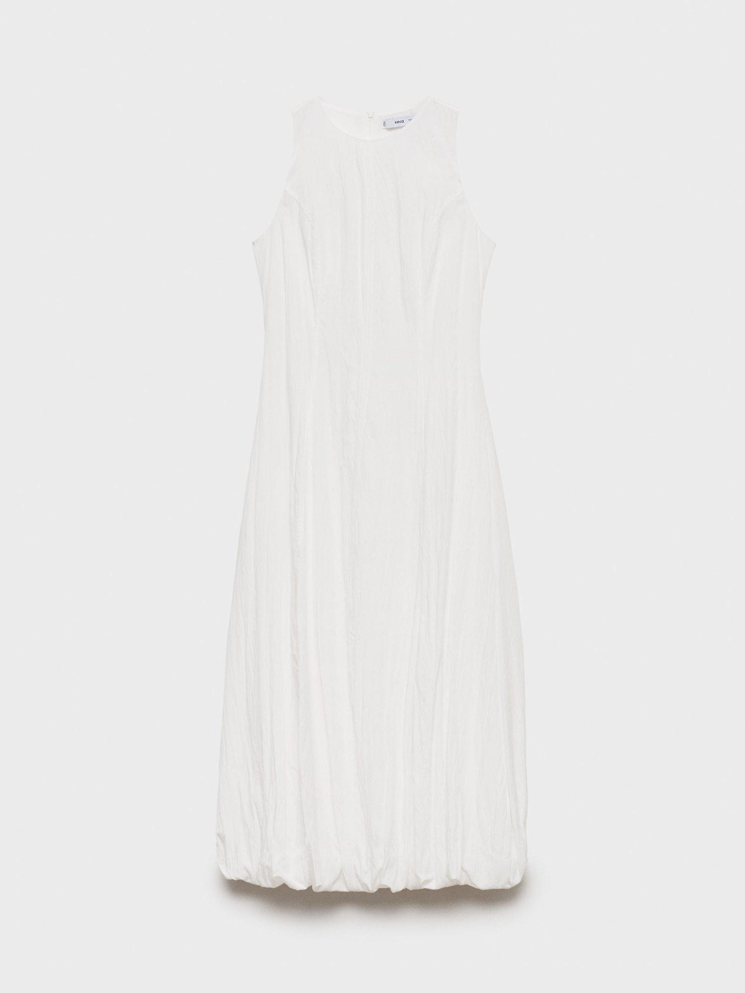 Product image 3 of 8, which shows Mango Pumpkin A-Line Sleeveless Midi Dress, White, 6