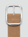 Mango Muriel Stud Suede Belt, Pastel Brown