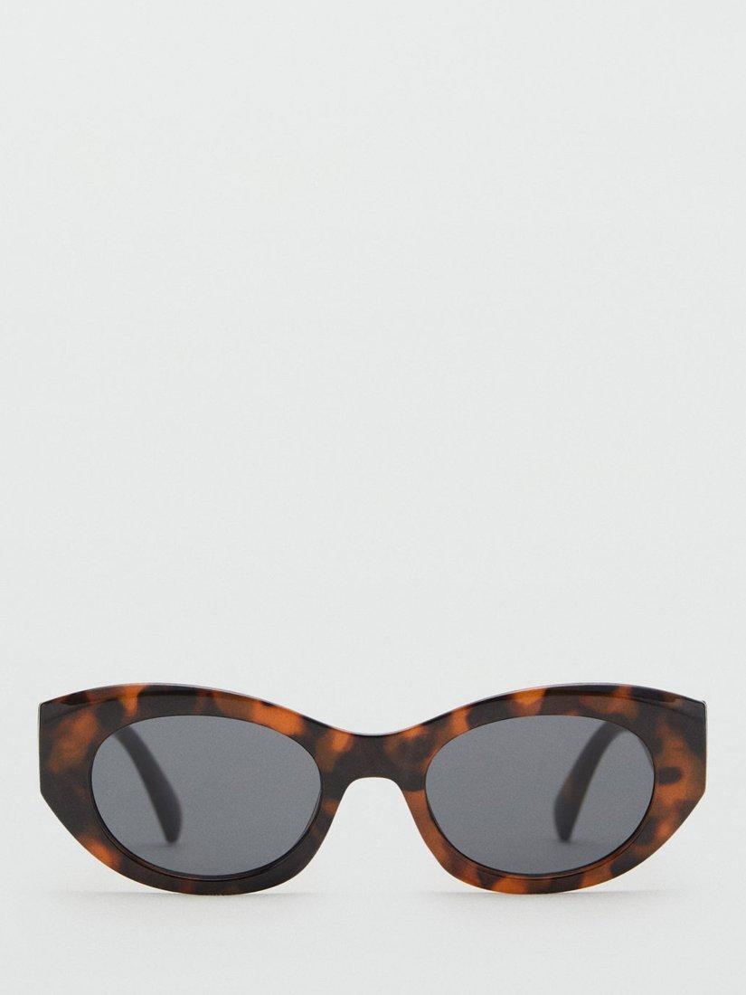 Product image 1 of 4, which shows Mango Jalea Oval Sunglasses, Dark Brown, One Size