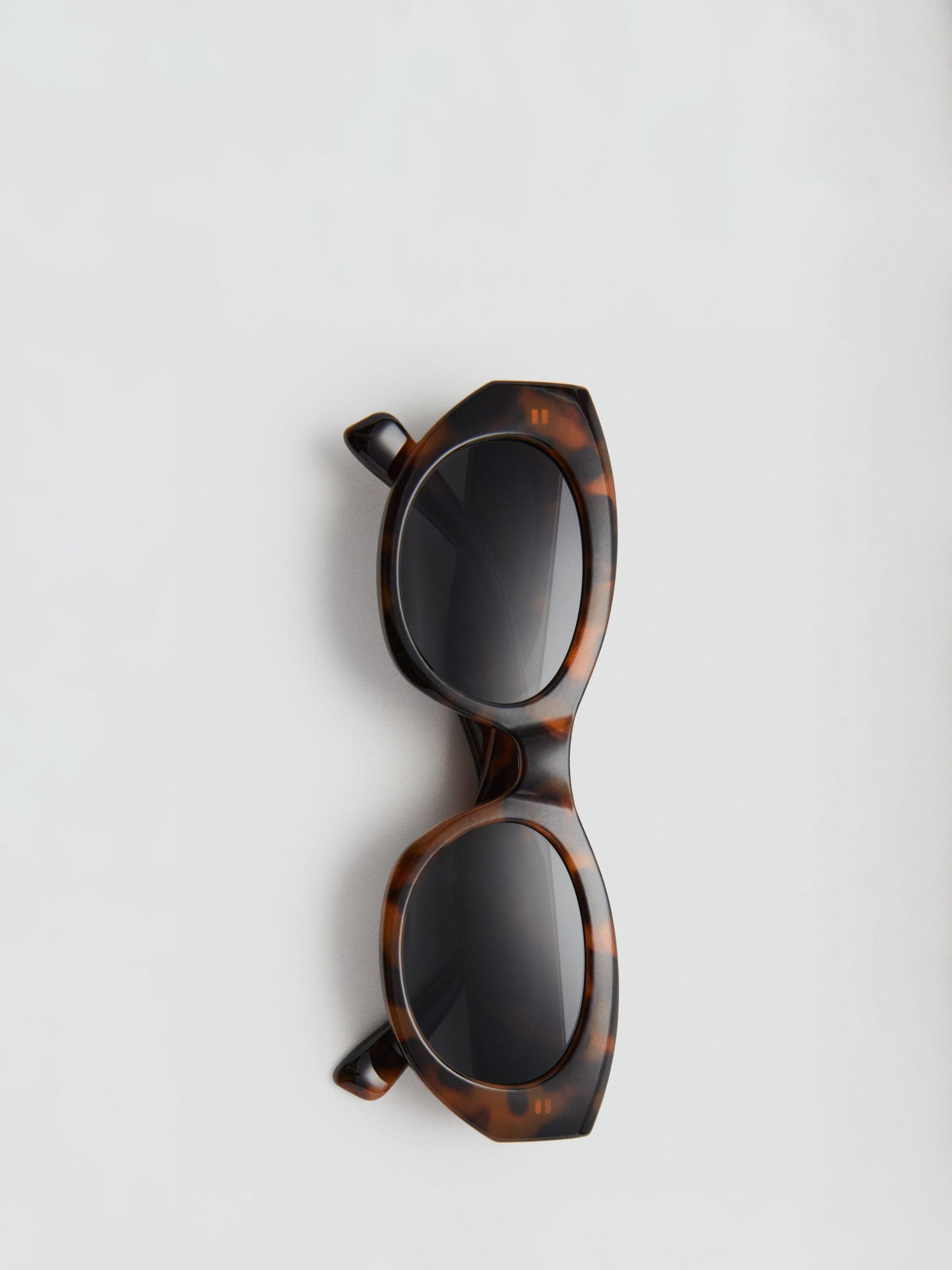 Product image 4 of 4, which shows Mango Jalea Oval Sunglasses, Dark Brown, One Size