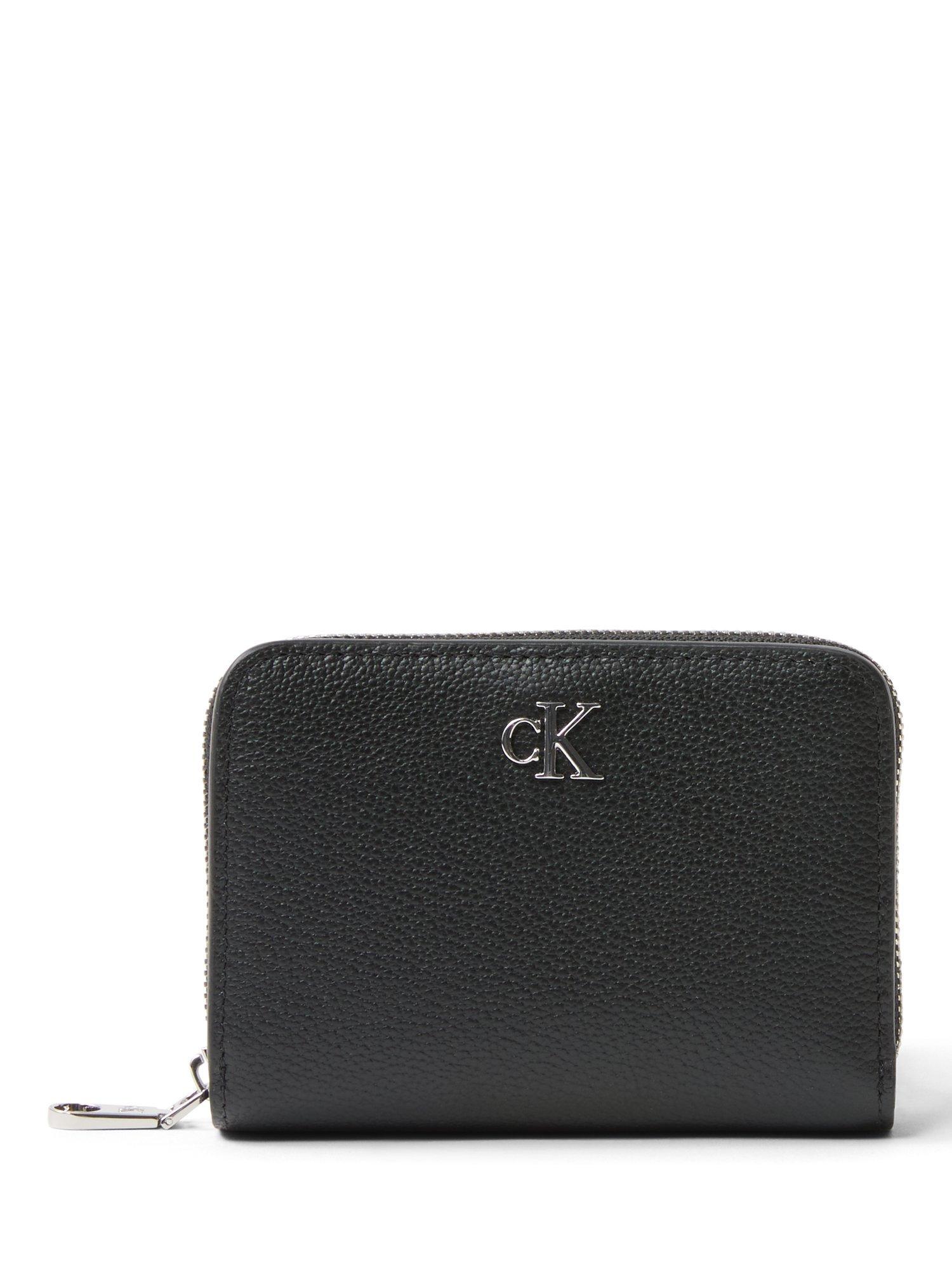 Product image 1 of 3, which shows Calvin Klein Leather Wallet, One Size, Black