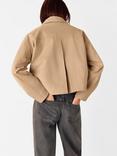 Whistles Short Cotton Blend Crop Buttoned Trench Coat