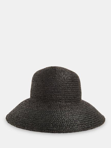 Whistles Wide Brim Straw Hat, Black, Black