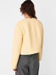 Whistles Textured Collarless Jacket, Butter