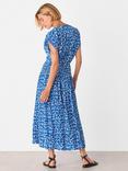 Whistles Brushed Stroke Midi Dress, Blue/Multi